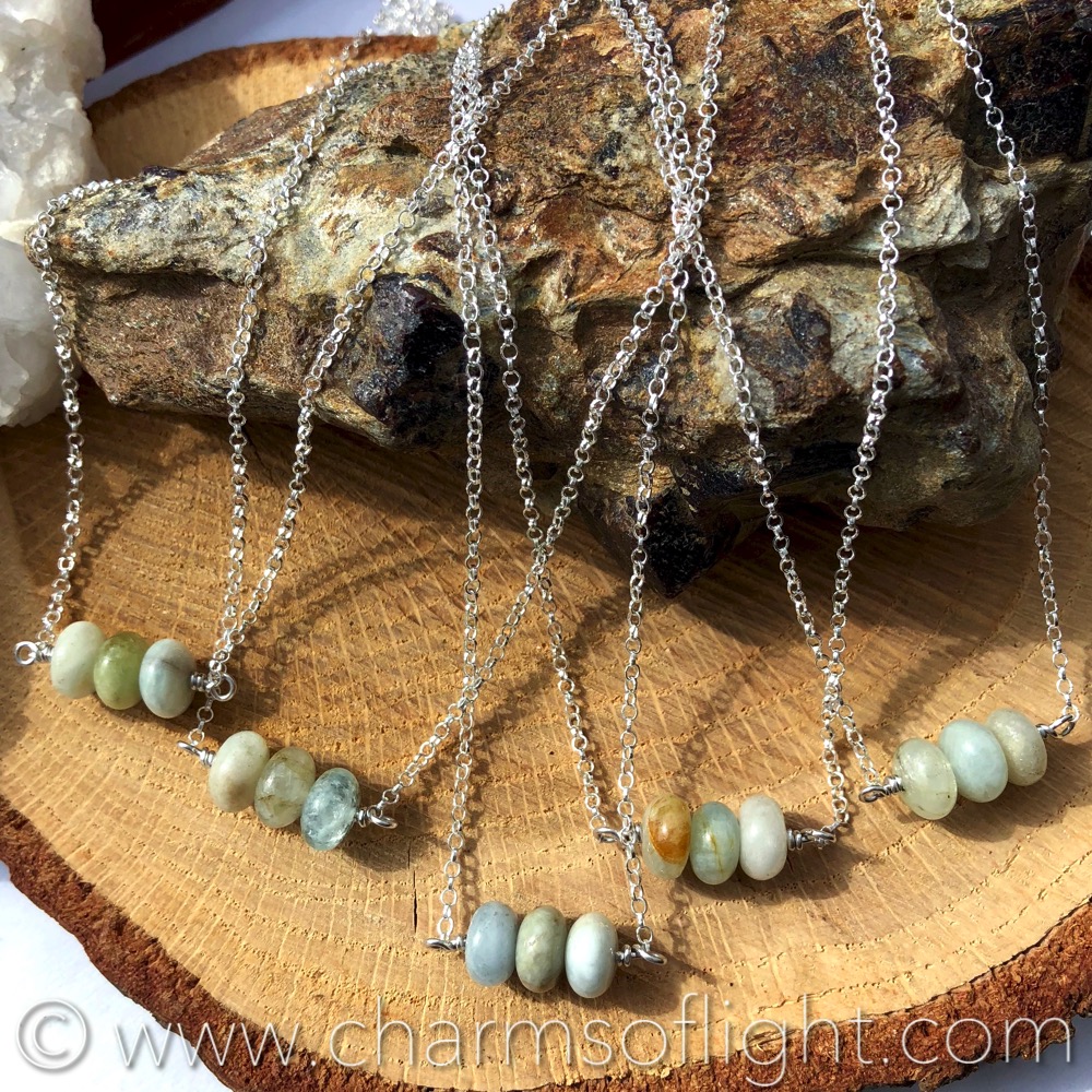 Aquamarine Bar Necklace